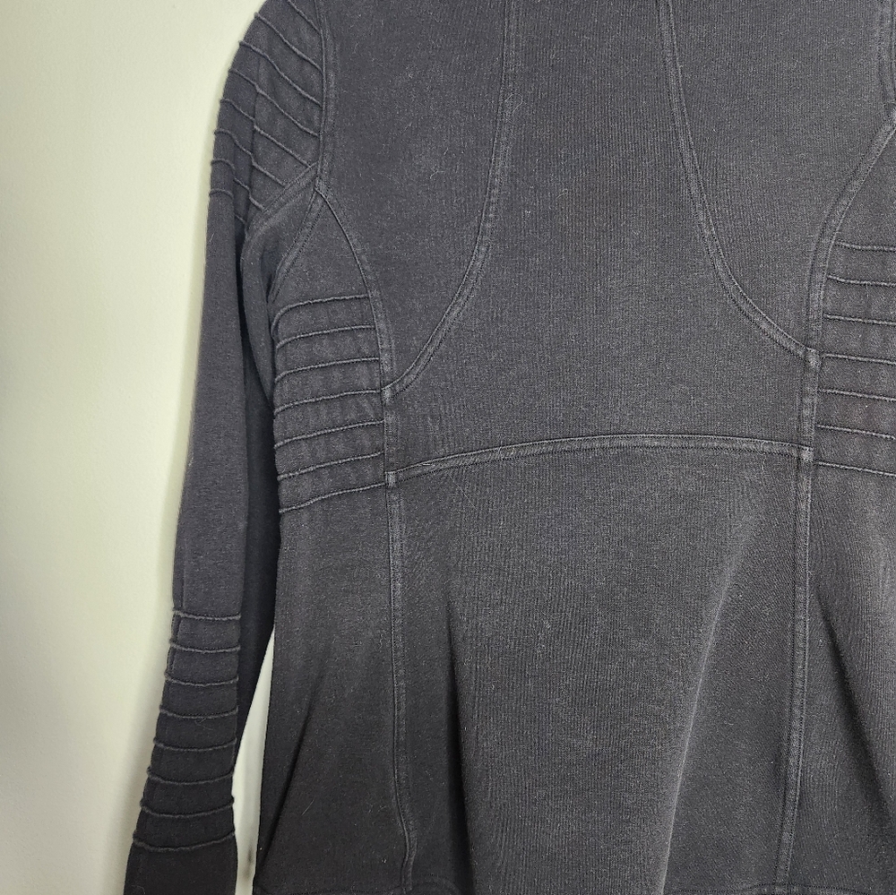 Athleta Moto Jacket Black Size Medium Biker Atheltic - Picture 8 of 8